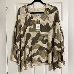 Mud Pie Scarlett camouflage sweater